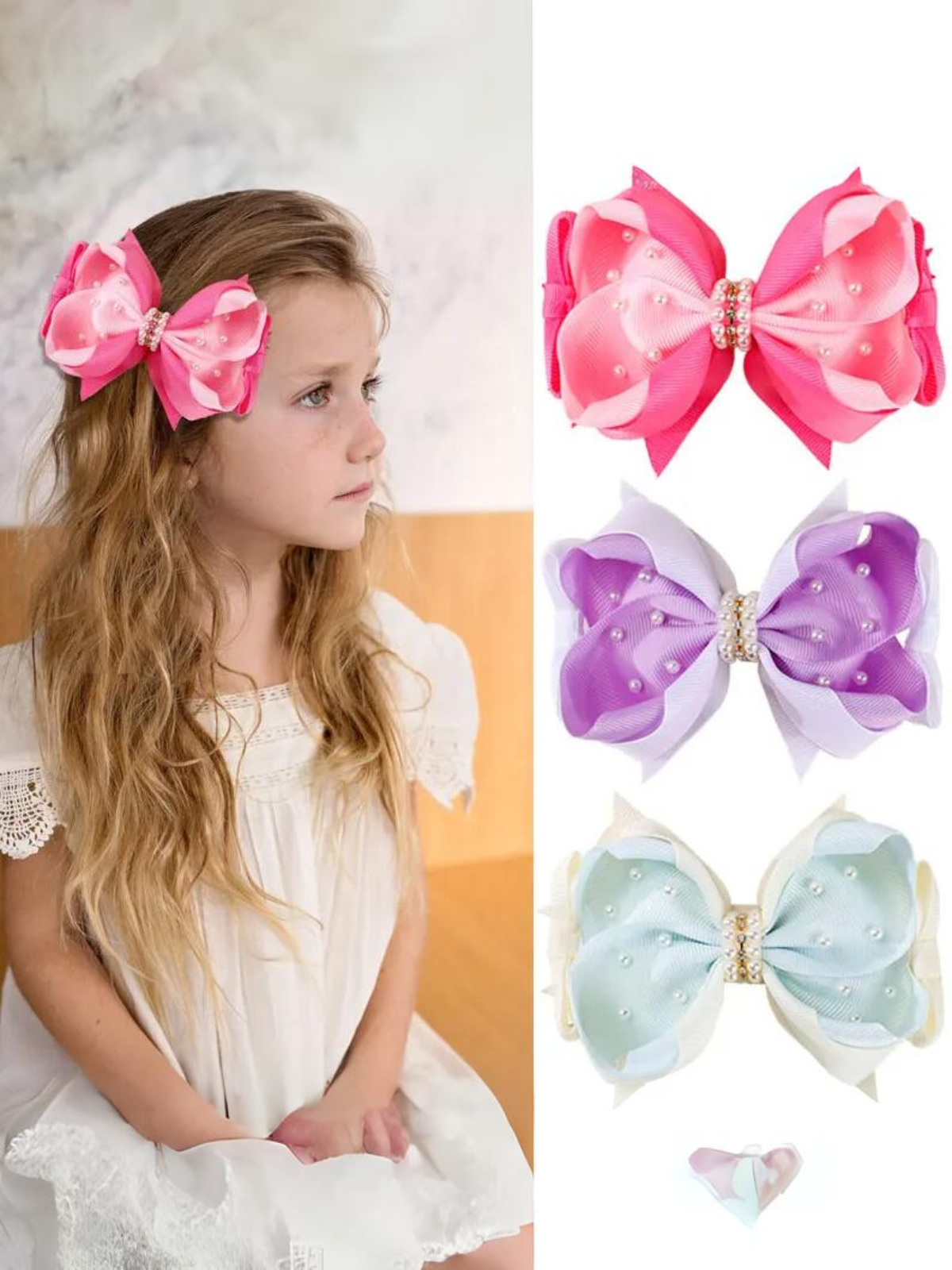 Glowing With Grace Pearl Bow Hair Clip
