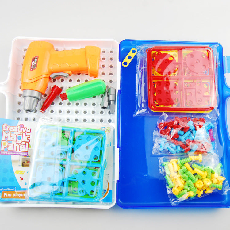Interactive Nut Combination Educational Electric Drill Toy for Children