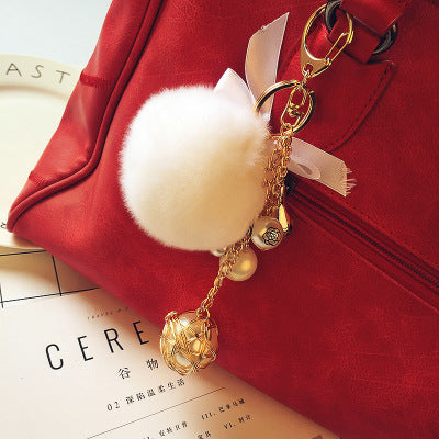 Rex Rabbit Fur Tassel Plush Keychains