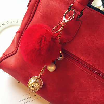 Rex Rabbit Fur Tassel Plush Keychains