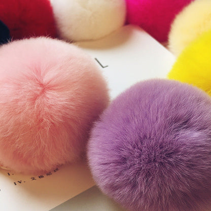 Rex Rabbit Fur Tassel Plush Keychains