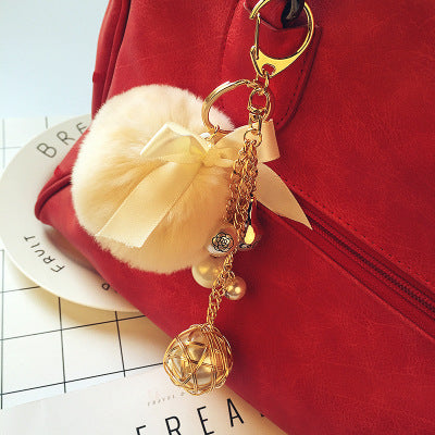 Rex Rabbit Fur Tassel Plush Keychains