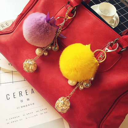 Rex Rabbit Fur Tassel Plush Keychains