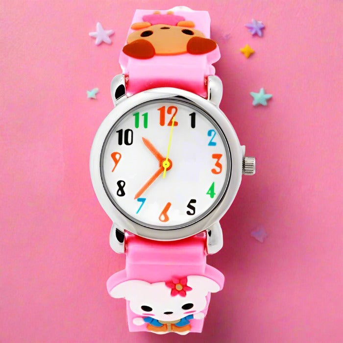 Educational Cute Bear Girl's Watch
