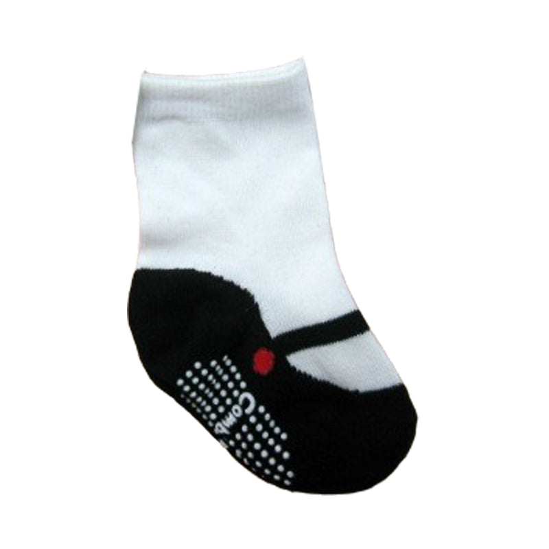 Baby Kid Girls Letters Color-blocking Polka dots Print Socks