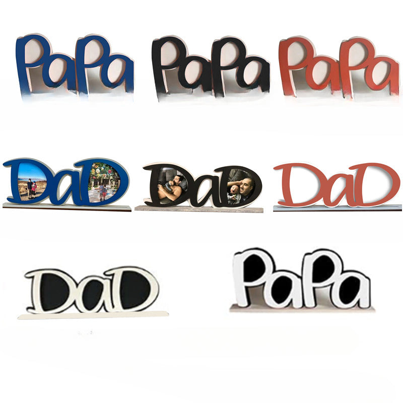 Father's Day Dad Letters Acrylic Frame Ornaments