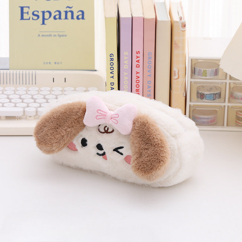 Large Capacity Cartoon Plush Pencil Case