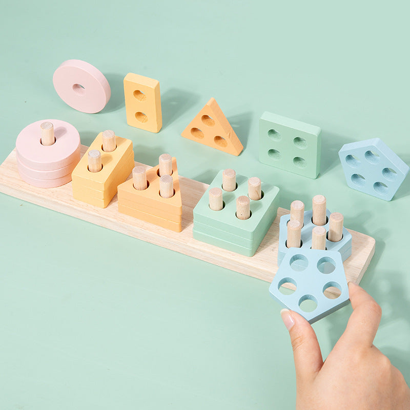 Montessori Geometric Shape Wooden Toy Set for Children