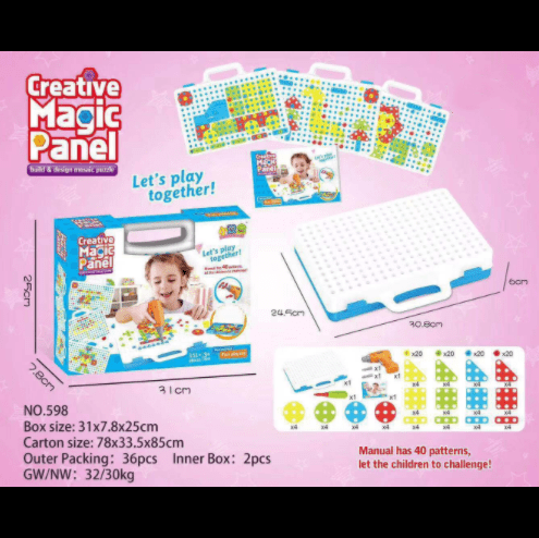 Interactive Nut Combination Educational Electric Drill Toy for Children