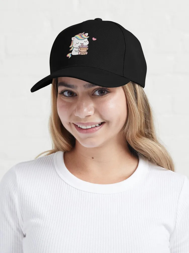 Unicorn with Boba Milk Tea Hat