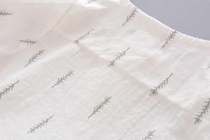Wholesale 2023 Kids Summer Cotton Linen Short Sleeve Shirt Set