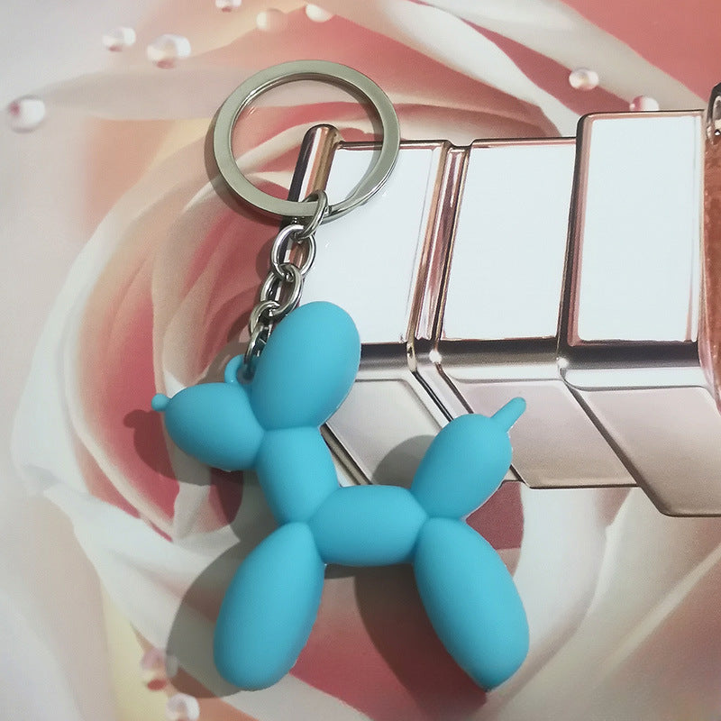 Cute Balloon Dog Keychain Cartoon Silicone Bag Ornaments