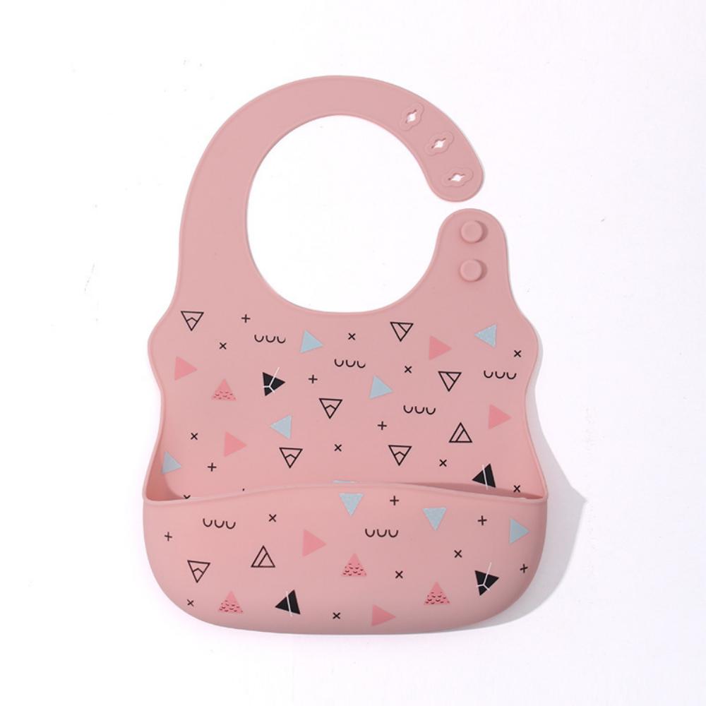 Silica Gel Cartoon Animals Printed Bibs Baby Accessories