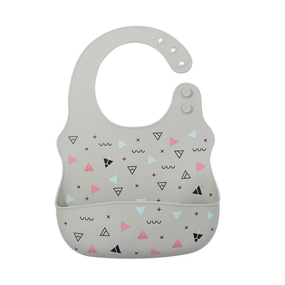 Silica Gel Cartoon Animals Printed Bibs Baby Accessories