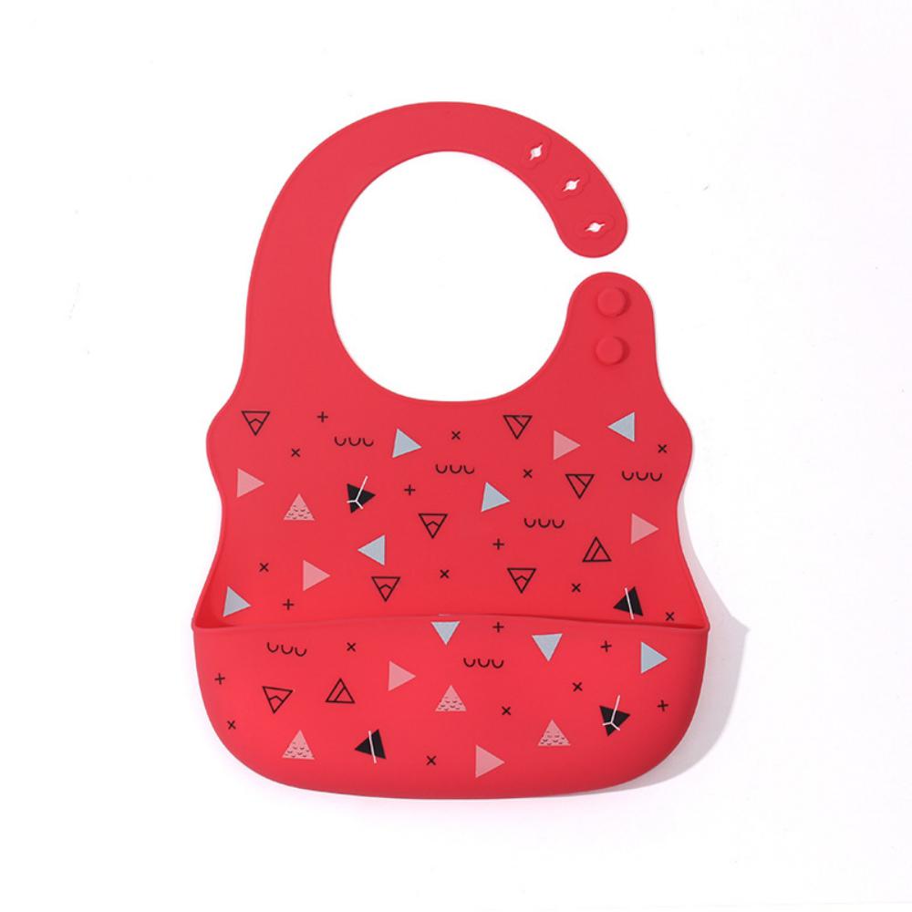 Silica Gel Cartoon Animals Printed Bibs Baby Accessories