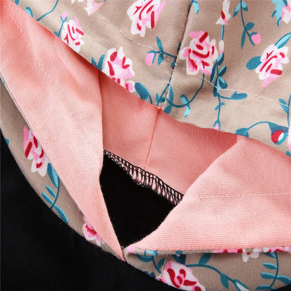 3 Pieces Set Baby Girls Striped Print Hoodies Swearshirts Pants And Bow Headwear Wholesale 58047643