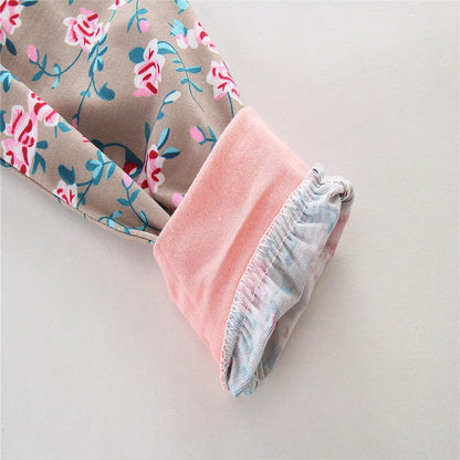 3 Pieces Set Baby Girls Striped Print Hoodies Swearshirts Pants And Bow Headwear Wholesale 58047643