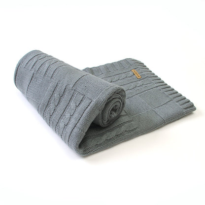 Baby Solid Color Knitted Blanket Baby Windproof Cover Baby