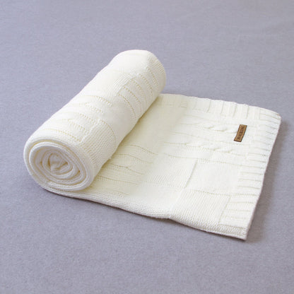 Baby Solid Color Knitted Blanket Baby Windproof Cover Baby