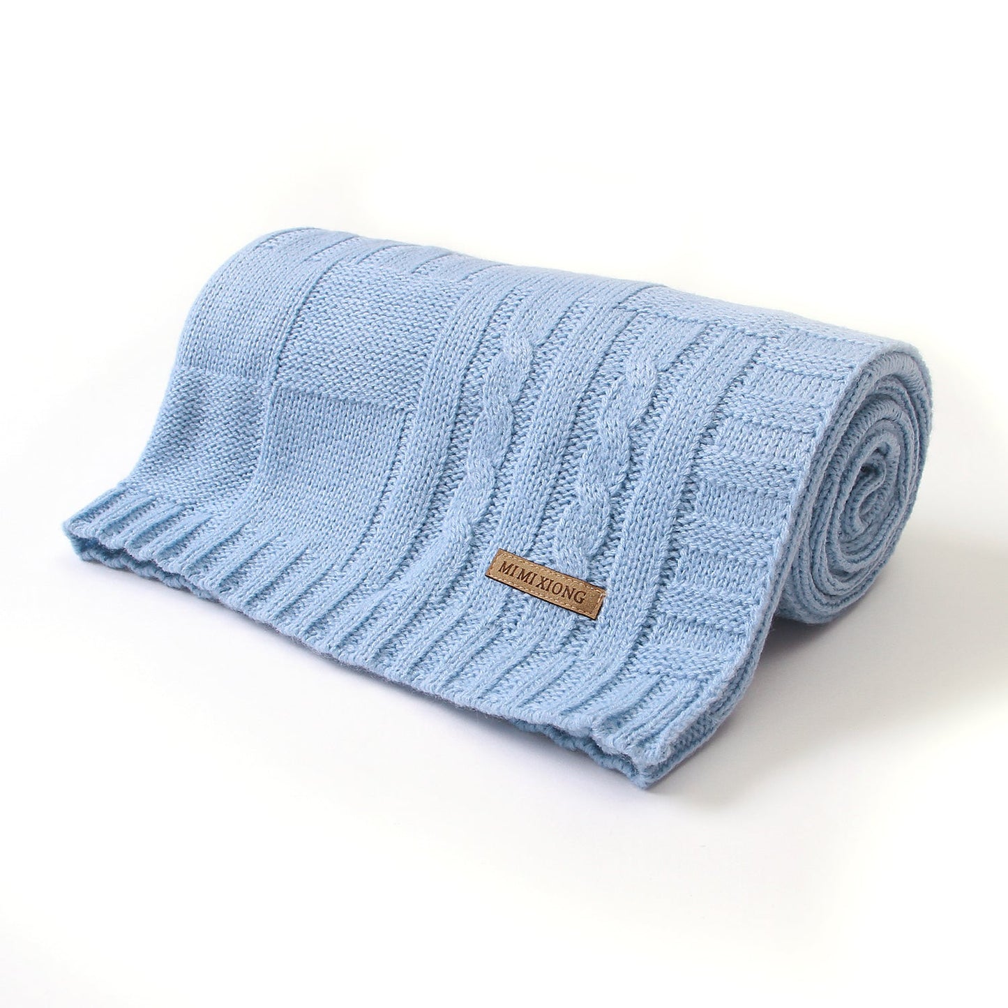 Baby Solid Color Knitted Blanket Baby Windproof Cover Baby