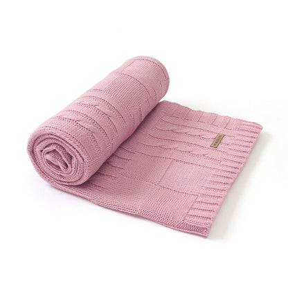 Baby Solid Color Knitted Blanket Baby Windproof Cover Baby