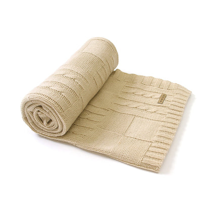 Baby Solid Color Knitted Blanket Baby Windproof Cover Baby