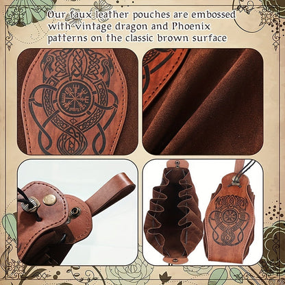 Drawstring Leather Belt Pouch Waist Bag