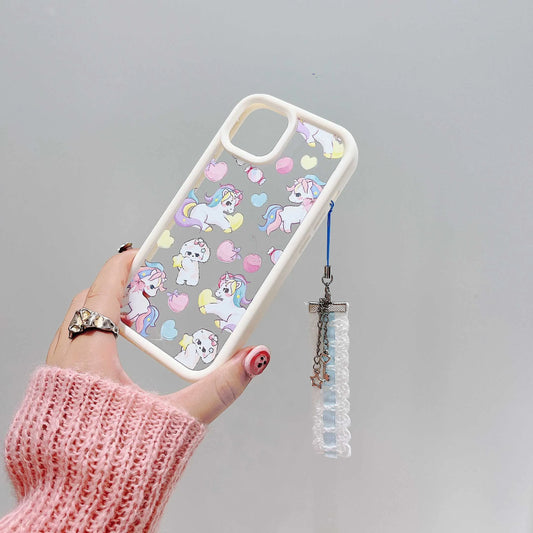 Clear Unicorn Phone Case For Iphone 14Pro 15Pro 12 13 14 15 Pro Max 14ProMax 13ProMax Cover