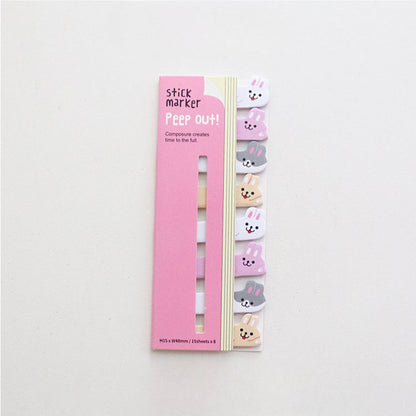 Row Animal Paper Self-adhesive Sticky Notes