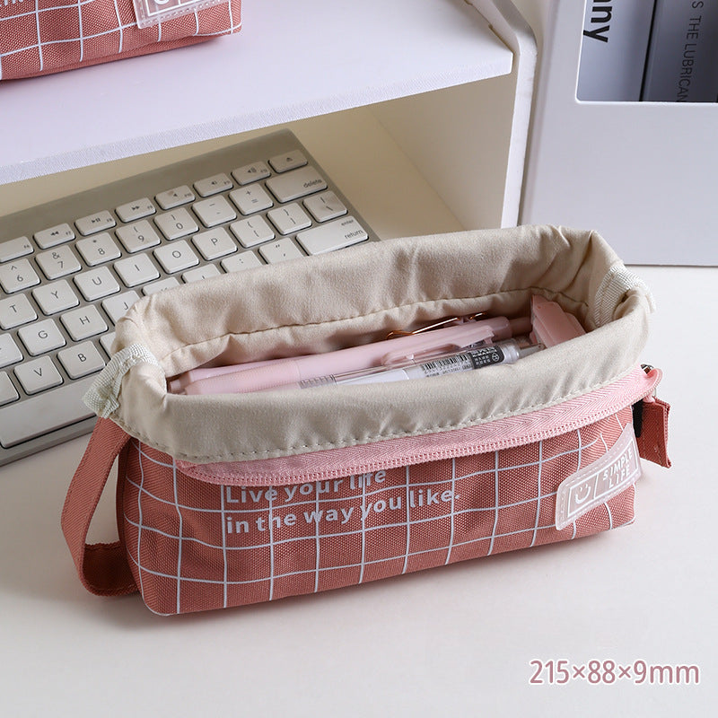New Polyester Fiber Simple Large Capacity Pencil Case