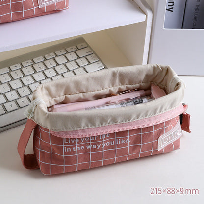 New Polyester Fiber Simple Large Capacity Pencil Case