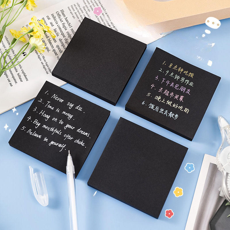 Paper Black Simple Post-it Notes