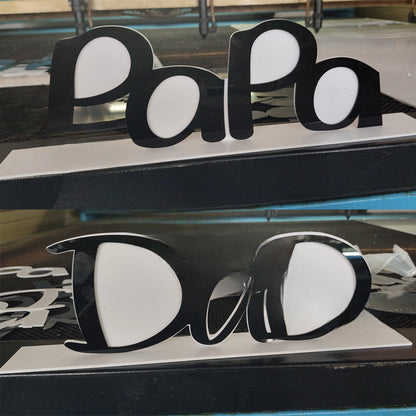 Father's Day Dad Letters Acrylic Frame Ornaments