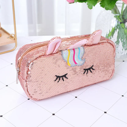 Unicorn Sequin Pencil or Cosmetic Bag