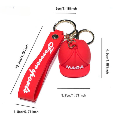 Cartoon Hat PVC Soft Keychain Creative Keychain