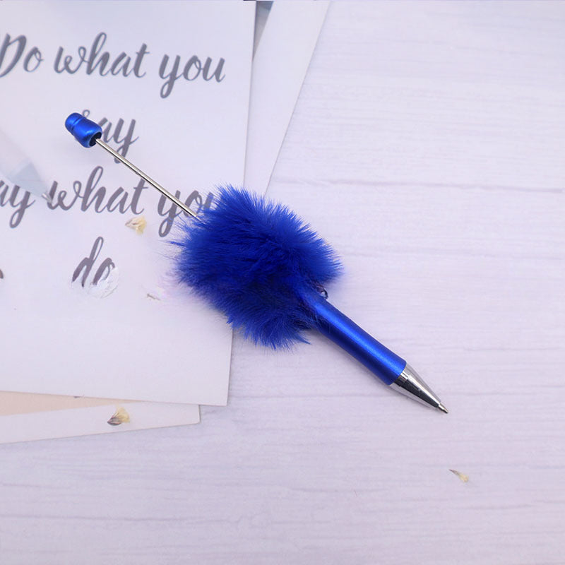 Beadable Pen Plush Pom Pom Beadable Pen
