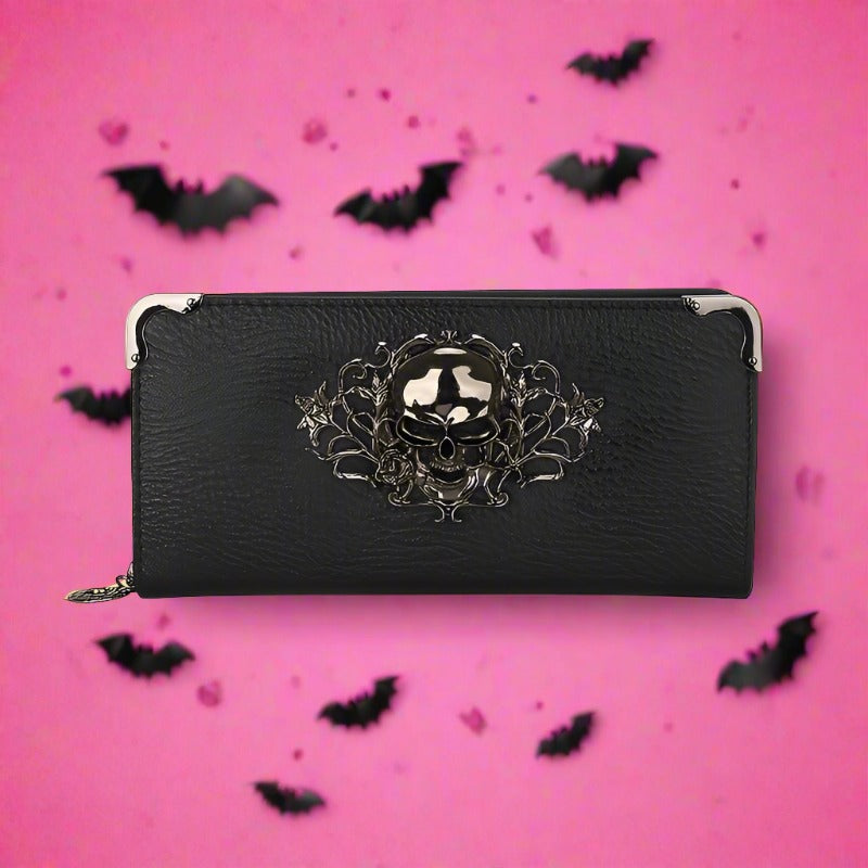 Halloween Metal Skull Clutch Purse
