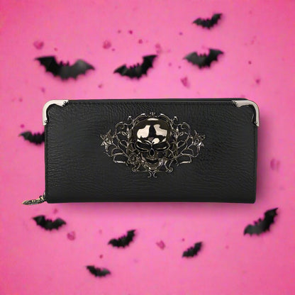Halloween Metal Skull Clutch Purse