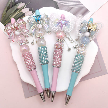 Beaded Pen Pearl Rhinestone Bow Lace Pen Handmade