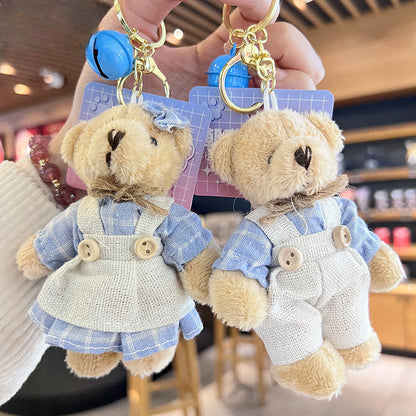 Cute Teddy Bear Doll Plush Ball Keychain