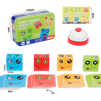 Face Changing Rubik's Cube Expression Building Blocks