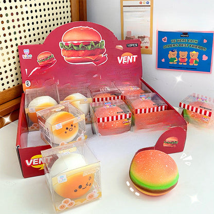 Wholesale Creative Plastic Burger Stress Reducing Toys