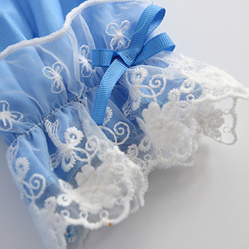 Baby Kid Girls Bow Lace Dressy Birthday Party Spanish Dresses Princess Dresses And Accessories Headwear Wholesale 408410304