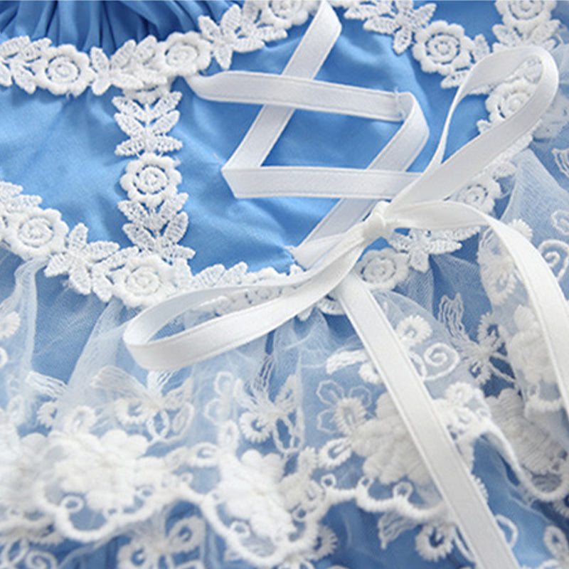 Baby Kid Girls Bow Lace Dressy Birthday Party Spanish Dresses Princess Dresses And Accessories Headwear Wholesale 408410304