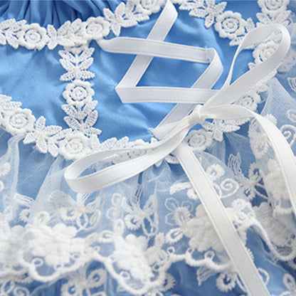 Baby Kid Girls Bow Lace Dressy Birthday Party Spanish Dresses Princess Dresses And Accessories Headwear Wholesale 408410304