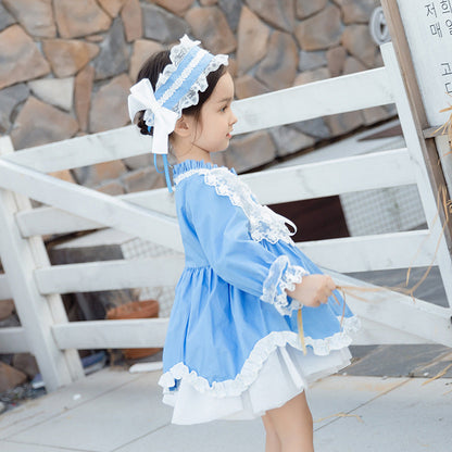 Baby Kid Girls Bow Lace Dressy Birthday Party Spanish Dresses Princess Dresses And Accessories Headwear Wholesale 408410304
