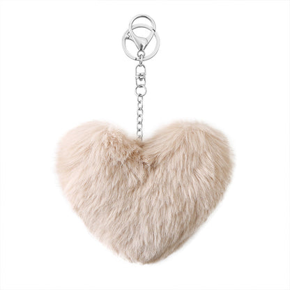Love Hair Ball Tassel Keychain Women Bag Pendant