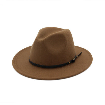 Jazz Hat Autumn And Winter British Retro Top Hat Fashion Women's Woolen Hat Wholesale Women's Hats