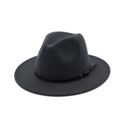 Jazz Hat Autumn And Winter British Retro Top Hat Fashion Women's Woolen Hat Wholesale Women's Hats
