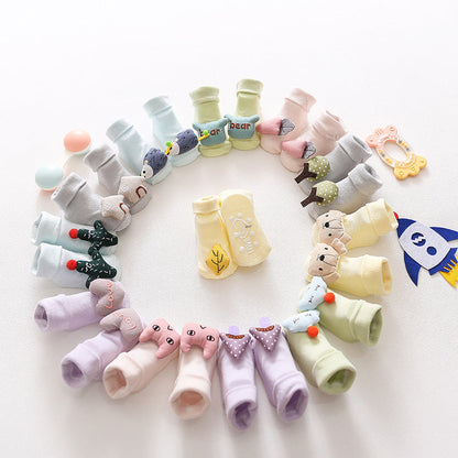 Baby Kid Girls Boys Letters Color-blocking Love heart Animals Cartoon Plant Print Accessories Socks Wholesale 410210389
